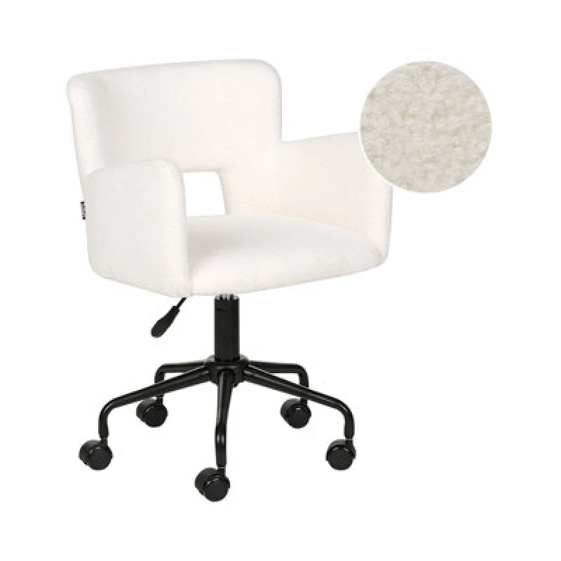 Image of Beliani Desk Chair Sanilac Ii Boucle Off-White