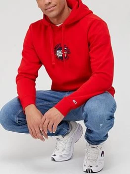 Image of Tommy Jeans Timeless Overhead Hoodie - Crimson