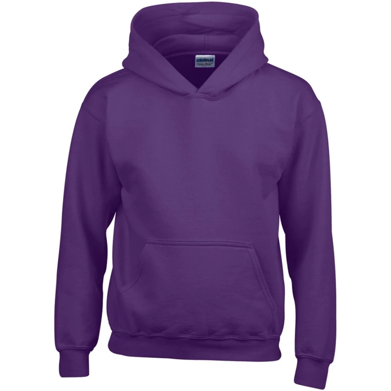 Image of Gildan Heavy Blend Hooded Sweatshirt Top Hoodie in Purple Size: XS Purple Unisex XS