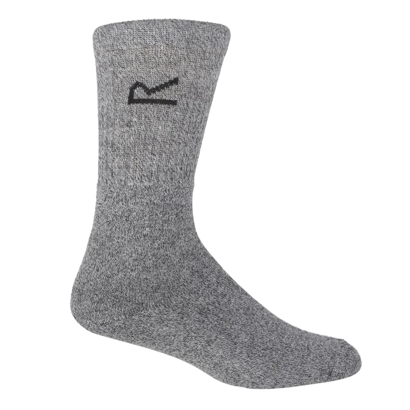Image of Regatta Regatta Men 3 Pack Thermal Socks in Light Grey Light Grey One Size Male 5051513845737
