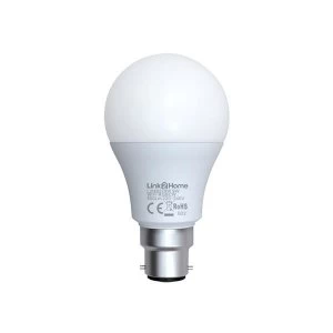 Image of Link2Home WiFi LED ES (E27) Opal GLS Dimmable Bulb, White + RGB 800 lm 9W