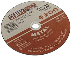 Image of Genuine SEALEY PTC/230C Cutting Disc Ø230 x 3mm 22mm Bore