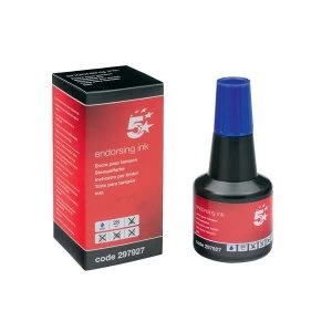 Image of 5 Star Office Endorsing Ink 28ml Blue