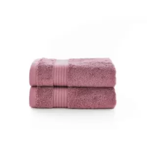 Image of Deyongs Bliss Pima 2 Pack Guest Towel - Grape