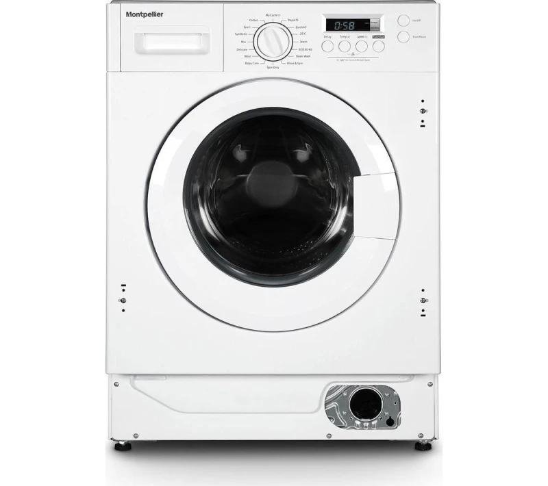 Image of Montpellier MBIWM814 Integrated 8KG 1400 Spin Washing Machine, White 5060617984778