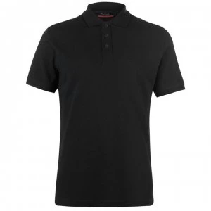 Image of Pierre Cardin Plain Polo Shirt Mens - Black