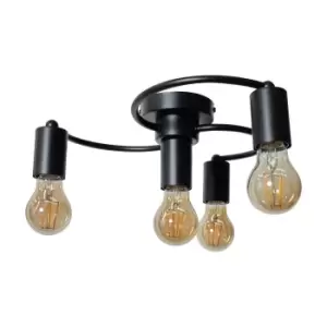 Image of Trisk Matt Black Ceiling Bar Light