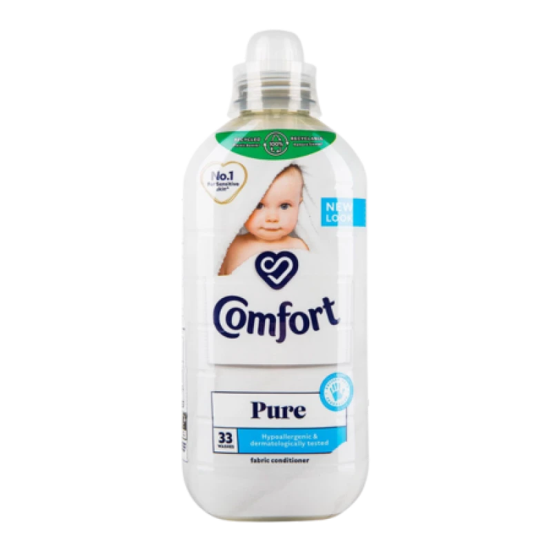 Image of Comfort Sensitive Skin Fabric Conditioner Pure 33 Washes, 990ml