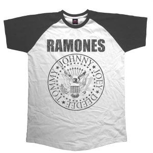 Image of Ramones - Presidential Seal Unisex Medium T-Shirt - Black,White
