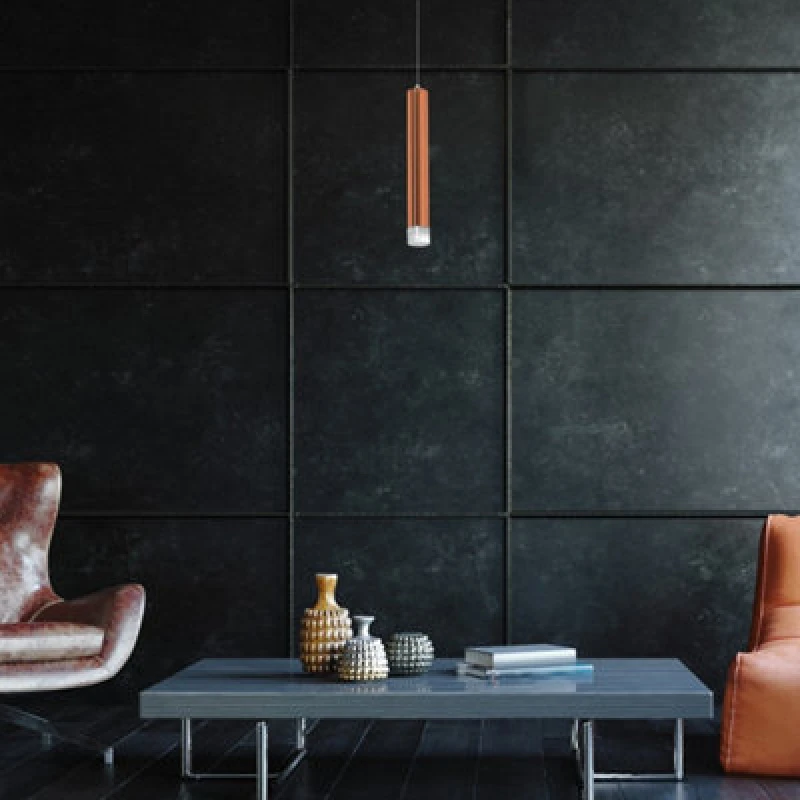 Image of Milagro Copper LED Pendant Lamp Rose Gold Industrial Chic Metallics unisex