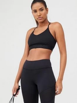 Image of Reebok Workout Ready Strappy Back Bra - Black