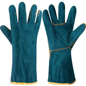 Image of Tuffsafe - Red Lined Split Leather Gauntlets - Size 11