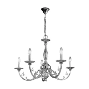 Image of Pisani Multi Arm Chandeliers 5 Light Chrome