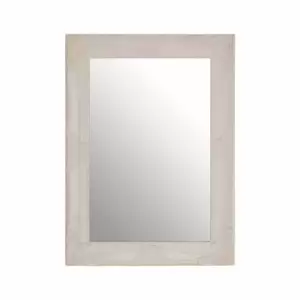Image of Interiors by PH Premier Housewares Wall Mirror - White Wooden Frame