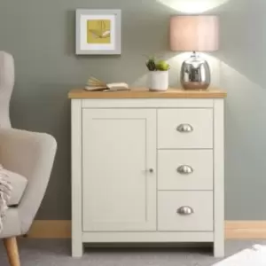 Image of Lancaster Sideboard Cream 1 Door 2 Shelves 3 Drawers
