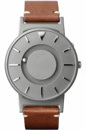 Image of Unisex Eone The Bradley Classic Cognac Leather Strap Titanium Watch BR-BRWN