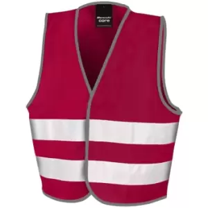 Image of Result Childrens/Kids Enhanced Hi-Vis Vest (L) (Burgundy) - Burgundy