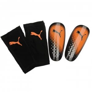 Image of Puma One Slip Shin Guards - Black/Orange