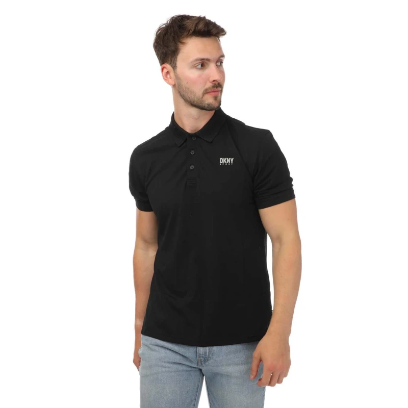 Image of DKNY Tonal Logo Polo - Black S