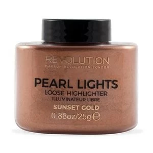 Image of Makeup Revolution Pearl Lights Loose Highlighter Sunset Gold Gold