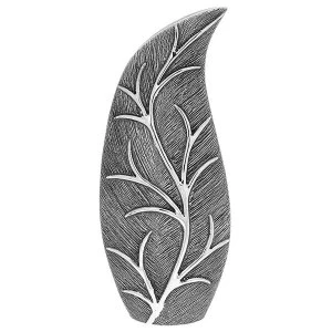 Image of Leaf Slender Vase Gunmetal Small