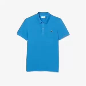 Image of Mens Slim fit Lacoste Polo Shirt in petit pique Size 3 - S Blue