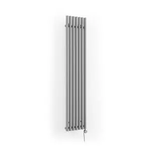 Image of Terma Rolo Room Vertical Electric Designer Radiator, Salt N Pepper (W)370mm (H)1800mm