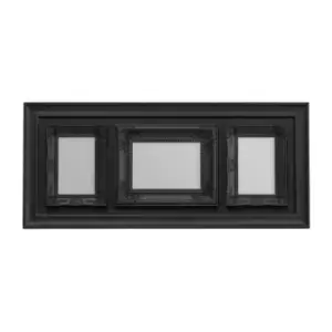 Image of Premier Housewares Multi Frame 3 Photo Black Plastic Vintage Style Frame - 1 of 5 x 7", 2 of 4 x 6"