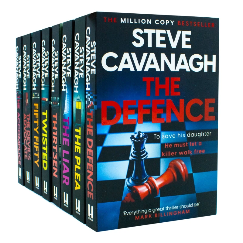 Image of Eddie Flynn Series 8 Books Collection Set by Steve Cavanagh Defence, Fifty Fifty Steve Cavanagh Books