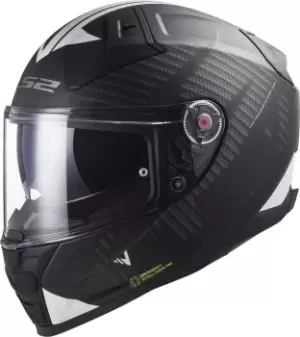 Image of LS2 Vector II Splitter Helmet, black-white, Size XL, black-white, Size XL