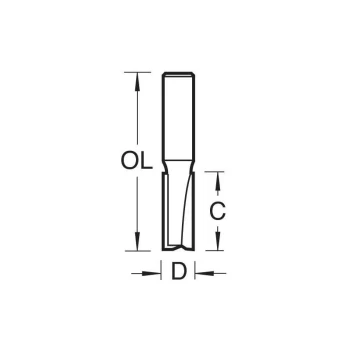 Image of Trend - C019 x 1/4 TCT Two Flute Cutter 12.0mm x 19.1mm TREC01914TC
