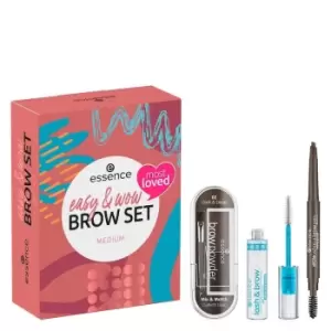 Image of Essence Easy & WOW Brow Set Medium 0,2g + 2,3g + 9 ml