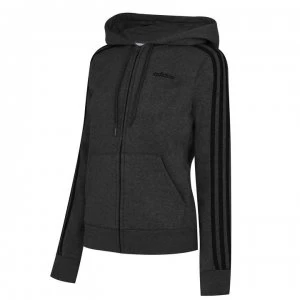Image of adidas Zip Fleece Track Top Hoodie - DarkGrey/Black
