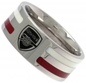 Image of Stainless Steel Arsenal Striped Ring - Size U