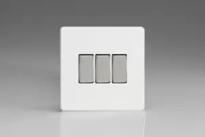 Image of Varilight 3-Gang 10A 1- or 2-Way Rocker Switch - XDQ3S