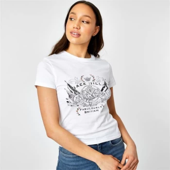 Image of Jack Wills Emlyn Graphic T-Shirt - White
