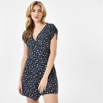 Image of Jack Wills Eastbourne Wrap Mini Dress - Blue