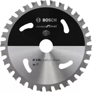 Image of Bosch Cordless Circular Saw Blade for Steel 136mm 30T 20mm