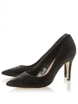 Image of Dune London Anna Wide Fit Heeled Shoe - Black, Size 8, Women