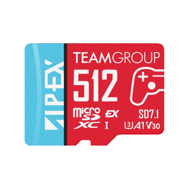 Image of Team Group Team Group 512GB Apex SD7.1 MicroSDXC Express Card, Nintendo Switch 2 Ready, 800MB/s UHS TAPMDE512IV3A12