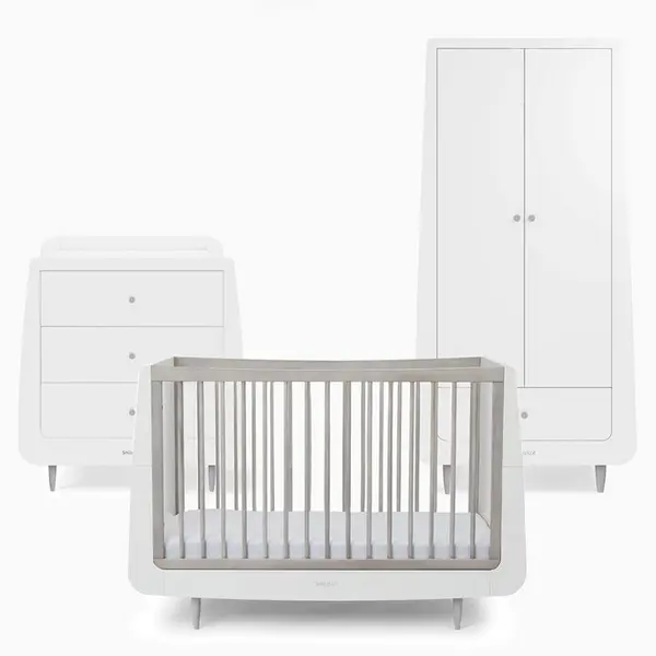 Image of SnuzKot Skandi 3 Piece Nursery Furniture Set 'Silver Birch'