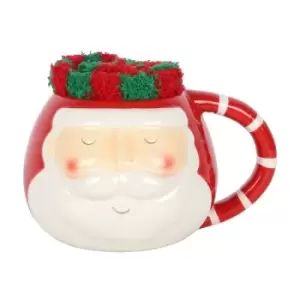 Image of Ceramic Santa Mug and Socks Set