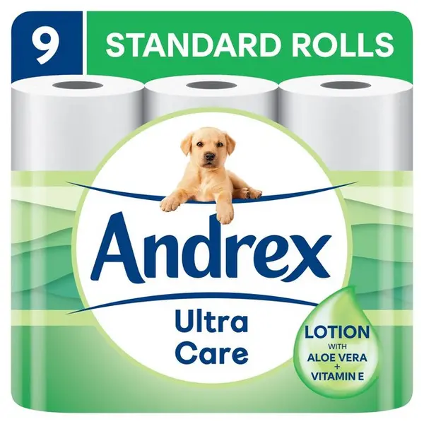 Image of Andrex Ultra Care 9 Toilet Rolls