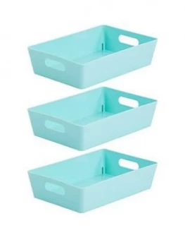 Image of Wham Set Of 3 Studio Baskets - Blue