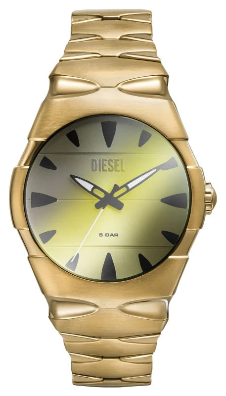 Image of Diesel DZ2214 Mens D-SRUPTOR (42mm) Green Dial / Gold-Tone Watch