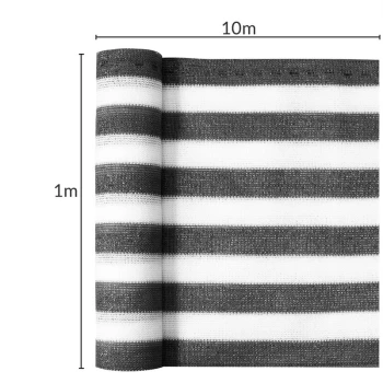 Image of Shade Net, Balcony Covering 1-1.2-1.4x10m grau-weiß 1x10 m (de) - Detex