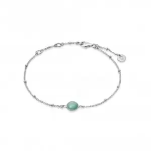 Image of Amazonite Healing Stone Bobble Silver Bracelet HBR1003_SLV