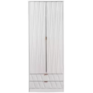 Image of Ice 2 Drawer Wardrobe - White