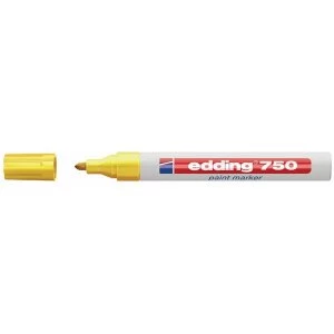 Image of Edding 750 Paint Marker Bullet Tip 2 4mm Yellow 1 x Pack of 10 Paint Markers