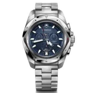 Image of Victorinox I.N.O.X Chrono Quartz Blue Dial Stainless Steel Bracelet Mens Watch 241985
